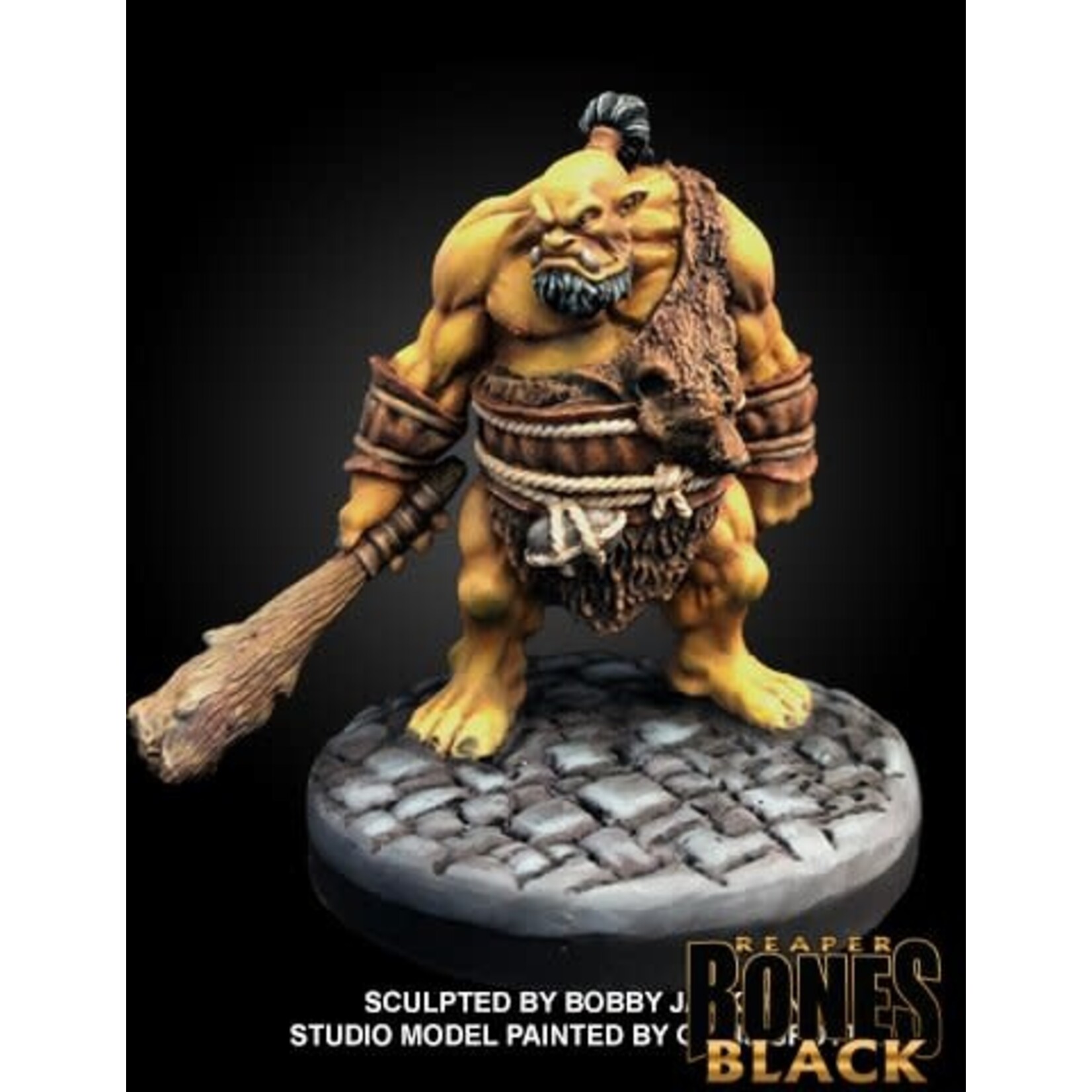 Reaper Miniatures Bones Black: Garghuk, Ogre Chieftain