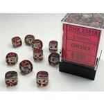 Chessex Translucent Smoke/red 12mm d6 Dice Block (36 dice)