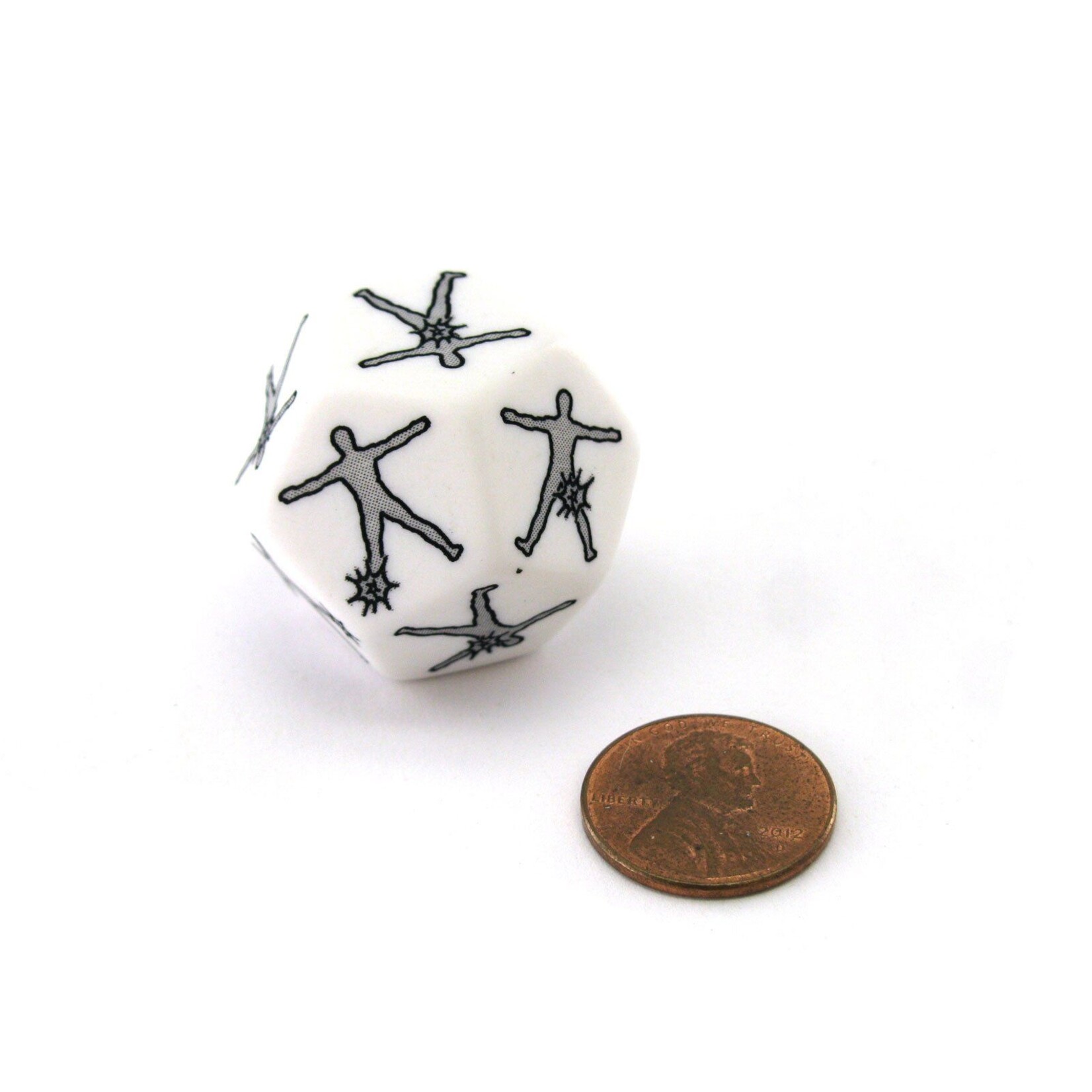 Hit Location Large d12 Opaque White