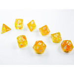 Chessex Borealis Canary/white Luminary Polyhedral 7-Dice Set (with bonus die)