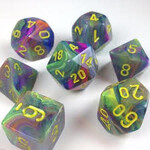 Chessex Festive Rio/yellow Polyhedral 7-Dice Set