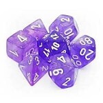 Chessex Borealis Purple/white Luminary Polyhedral 7-Die Set