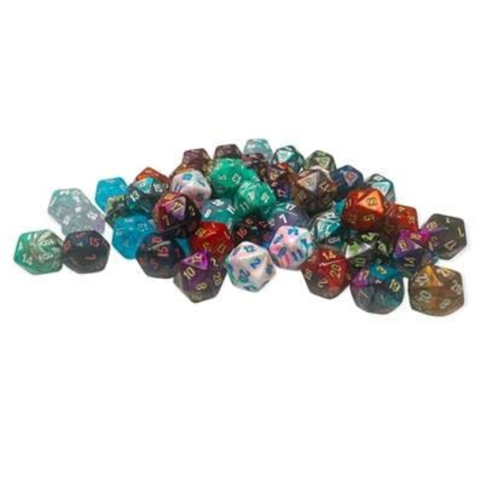 Chessex Bag of 50™ Assorted Loose Mini-hedral™ d20s - 2nd Release