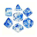Chessex Nebula Dark Blue/white Polyhedral 7-Dice Set