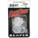 Reaper Miniatures 1 Inch Hex Transparent Flight Stand with Short Flight Peg (10 bases, 10 pegs)