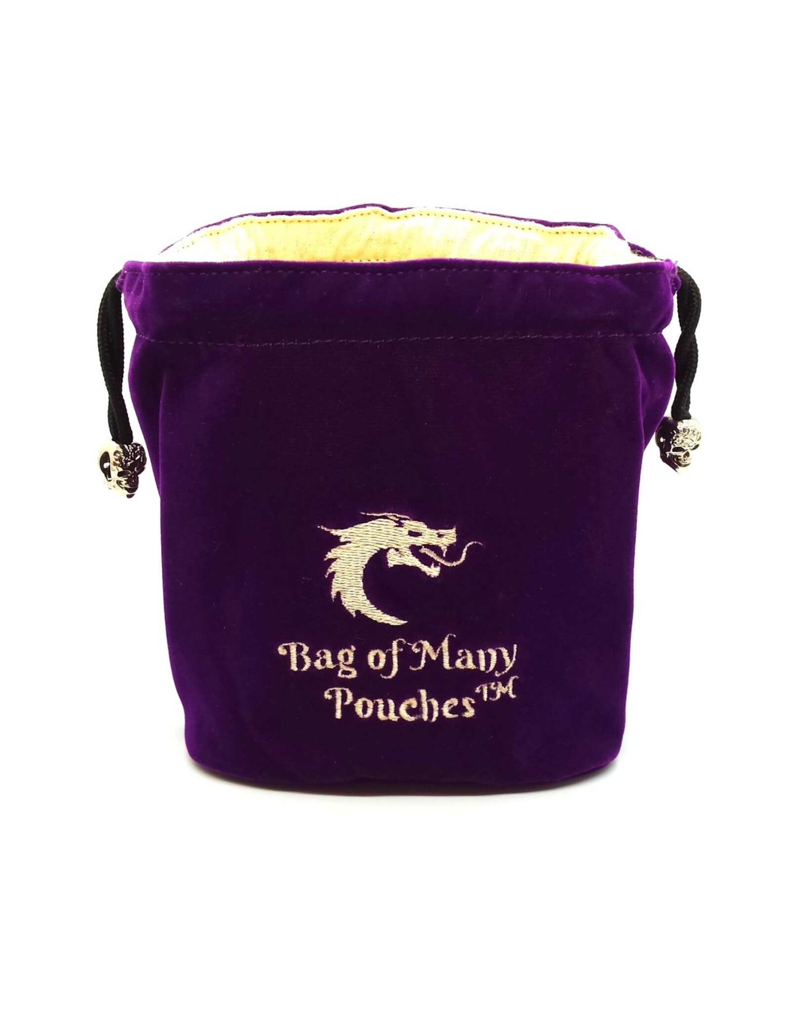 Old School Dice Bag of Many Pouches RPG DnD Dice Bag: Purple