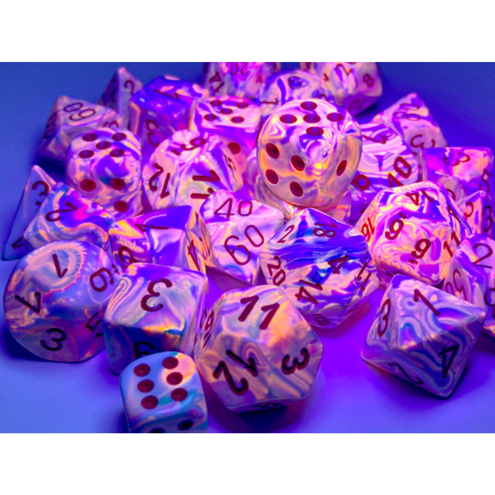 Chessex Festive Pop Art/red Polyhedral 7-Dice Set