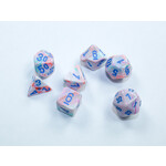 Chessex Festive Pop Art/blue Mini-Polyhedral 7-Die Set