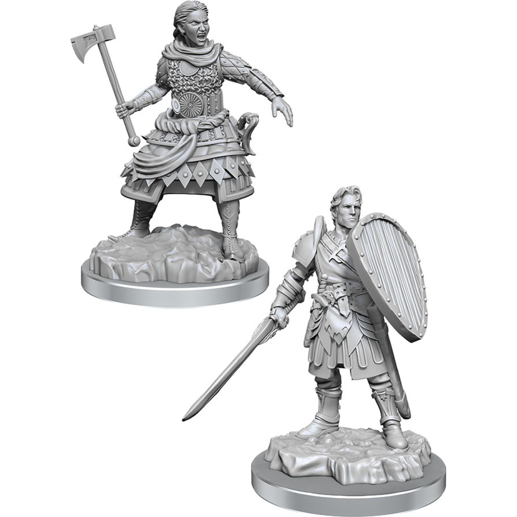 Games Workshop D&D Unpainted Minis wave 21 Human Fighters