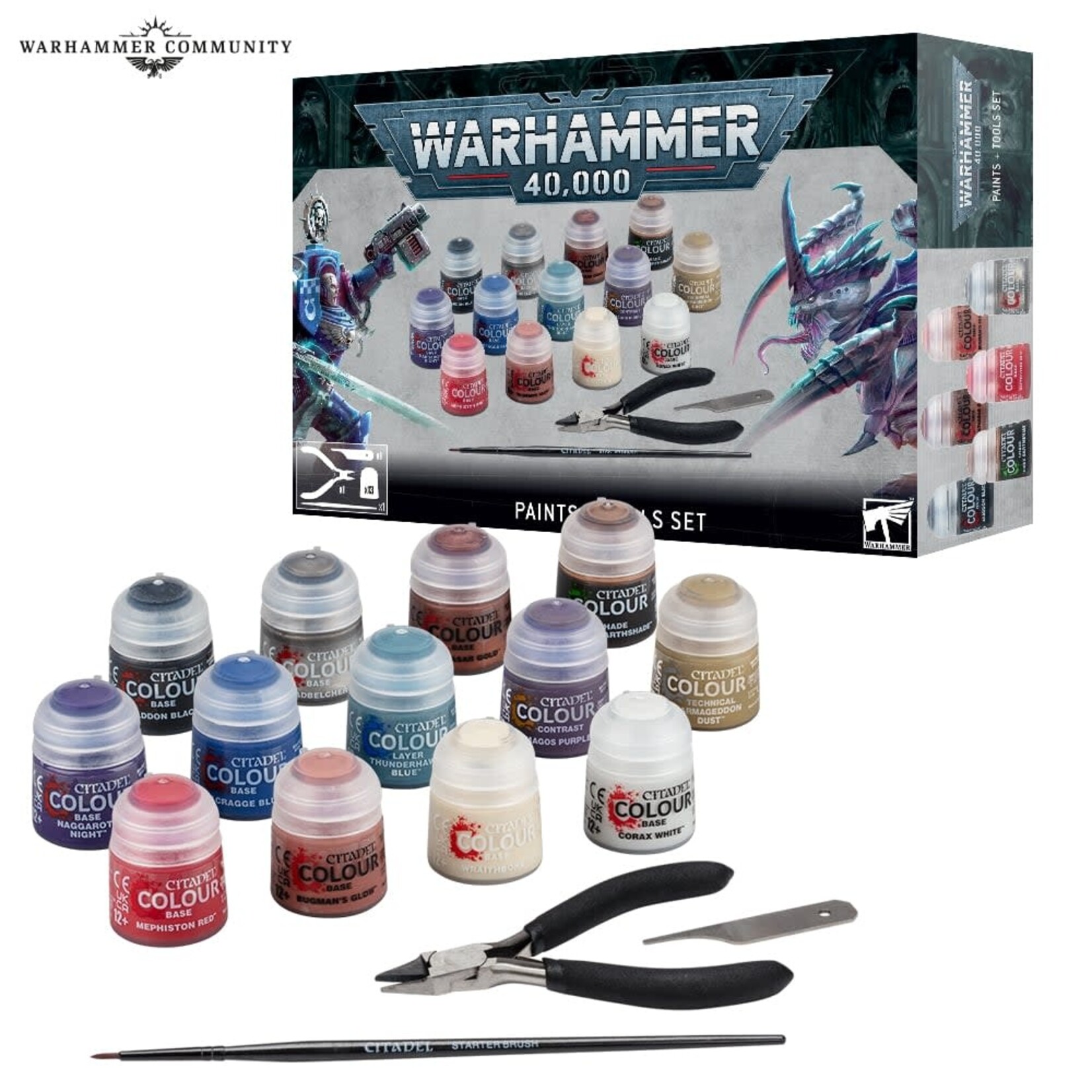 Games Workshop Warhammer 40,000 Paints + Tools Set