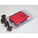 Chessex Opaque Black/red Set of Ten d10s