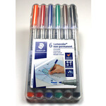 Chessex Water Soluble 6-Pack Markers Medium-Tip (1 each Red, Blue, Green, Black, Orange, and Brown)
