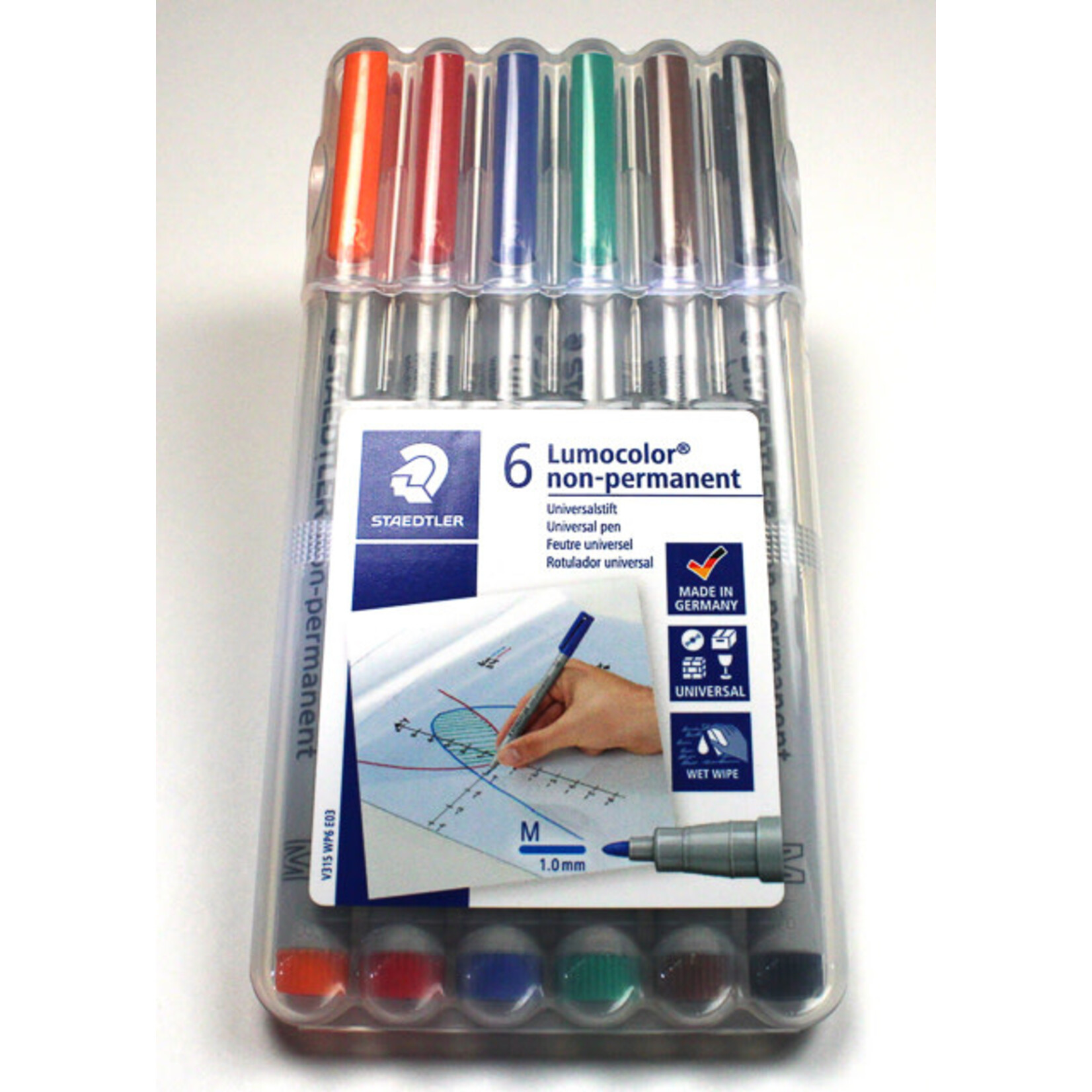 Chessex Water Soluble 6-Pack Markers Medium-Tip (1 each Red, Blue, Green, Black, Orange, and Brown)