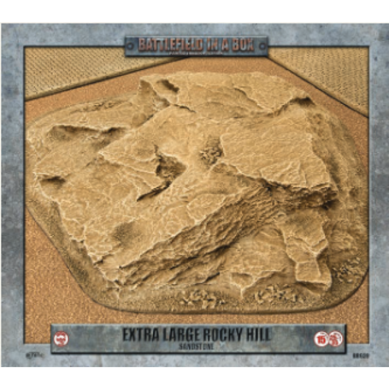 Gale Force Nine Battlefield in a Box: Essentials Extra Large Rocky Hill - Sandstone (x1) [MFG OOP]