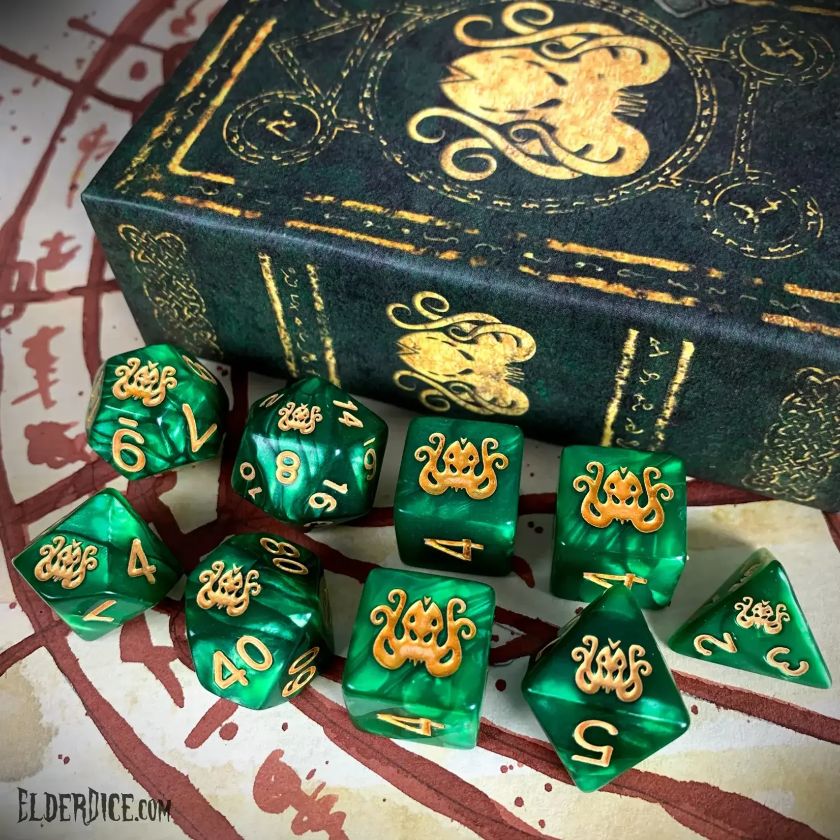 Cthulhu Drowned Green polyhedral