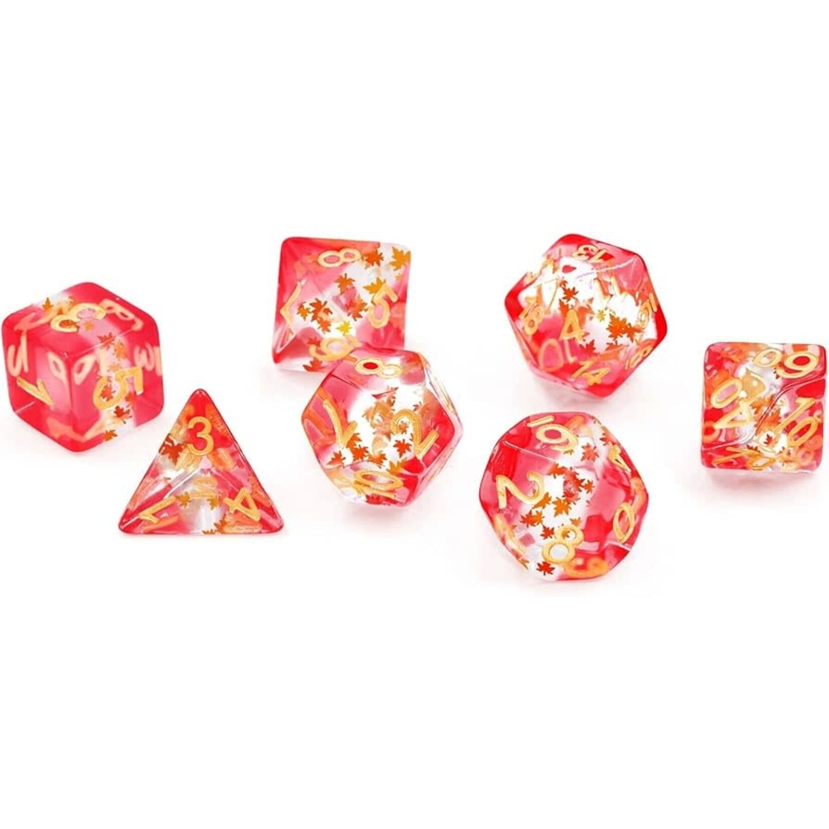 Sirius Dice RPG Dice Set (7): Maple Leaf
