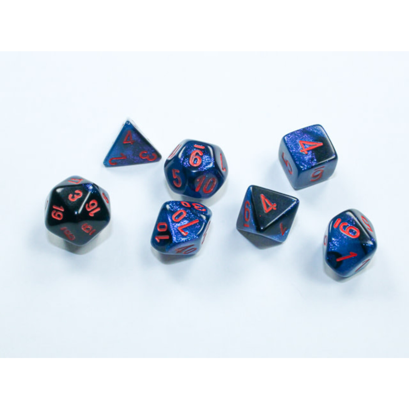 Chessex Gemini Black-Starlight/red Polyhedral 7-Dice Set