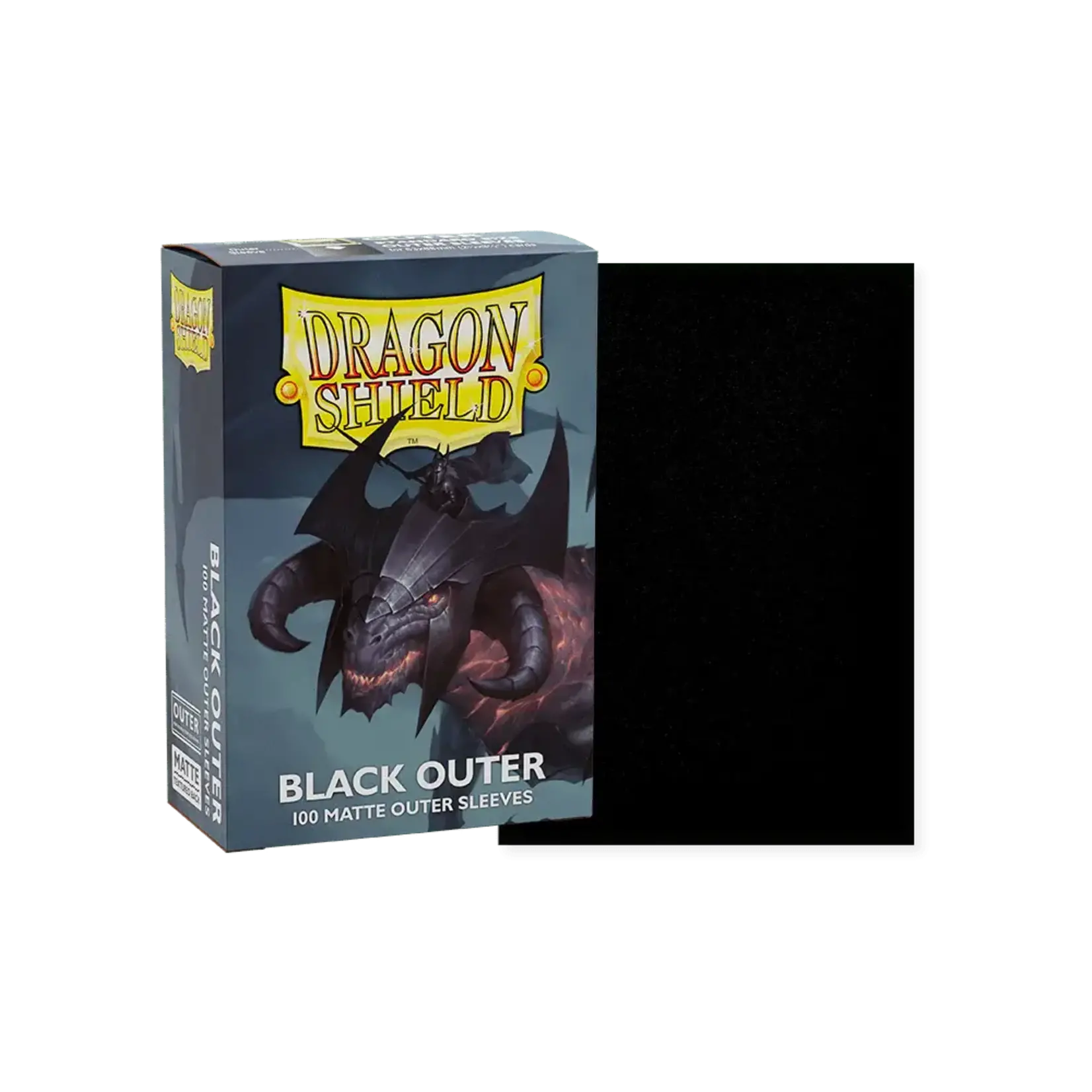 Arcane Tinmen Dragon Shield Sleeves: Standard- Matte Outer Sleeves - Black (100 ct.)