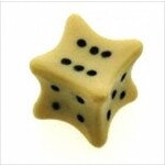 Koplow Games 18mm Dice Bones d6 Ivory/black