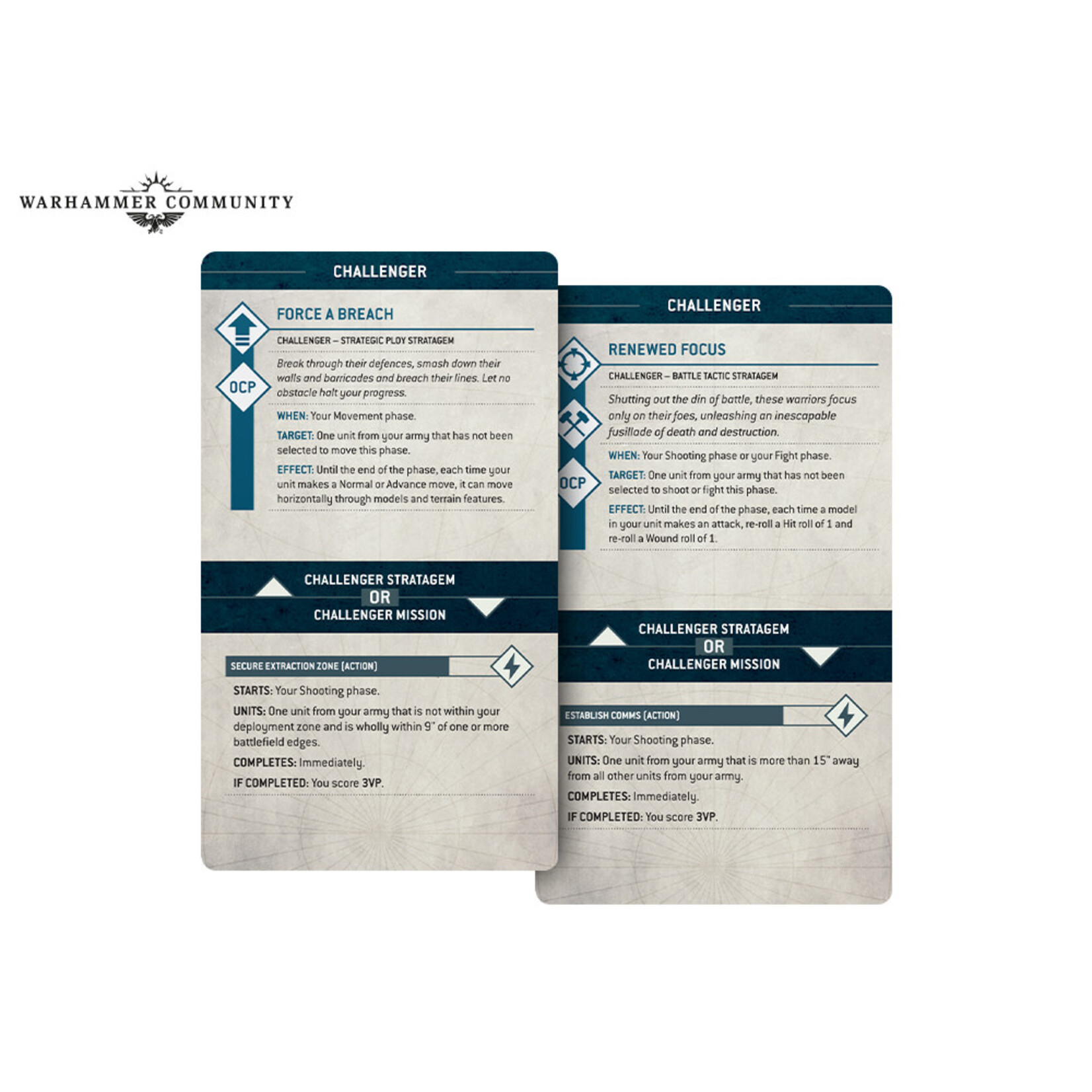 Games Workshop Chapter Approved Mission Pack Deck 25-26