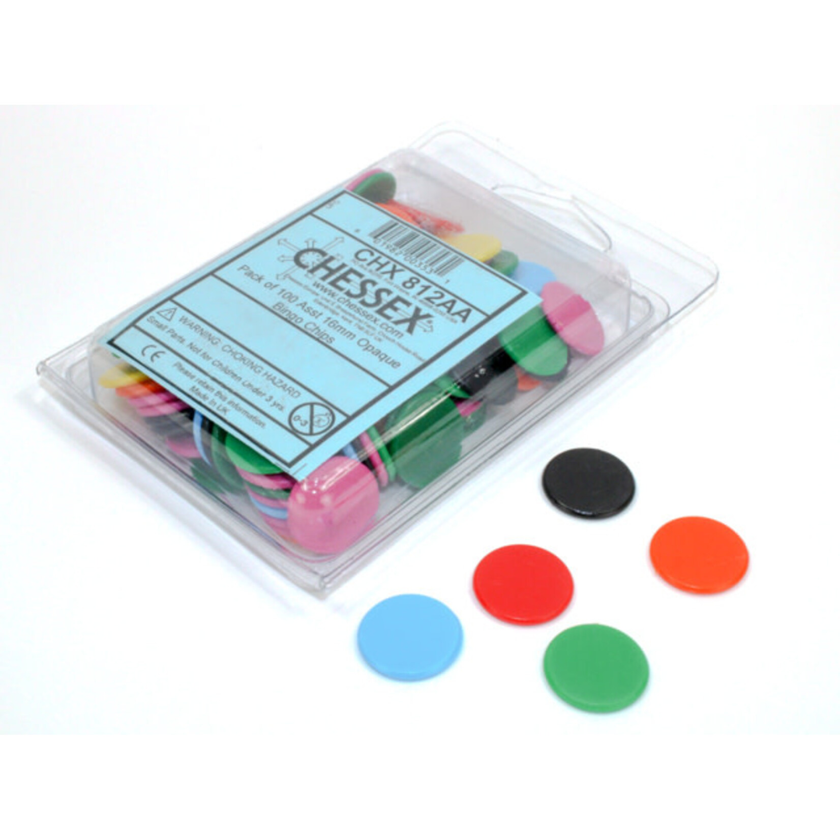 Chessex Pack of 50 Asst 22mm Opaque Bingo Chips