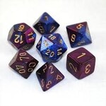 Chessex Gemini Blue-Purple/gold Polyhedral 7-Dice Set
