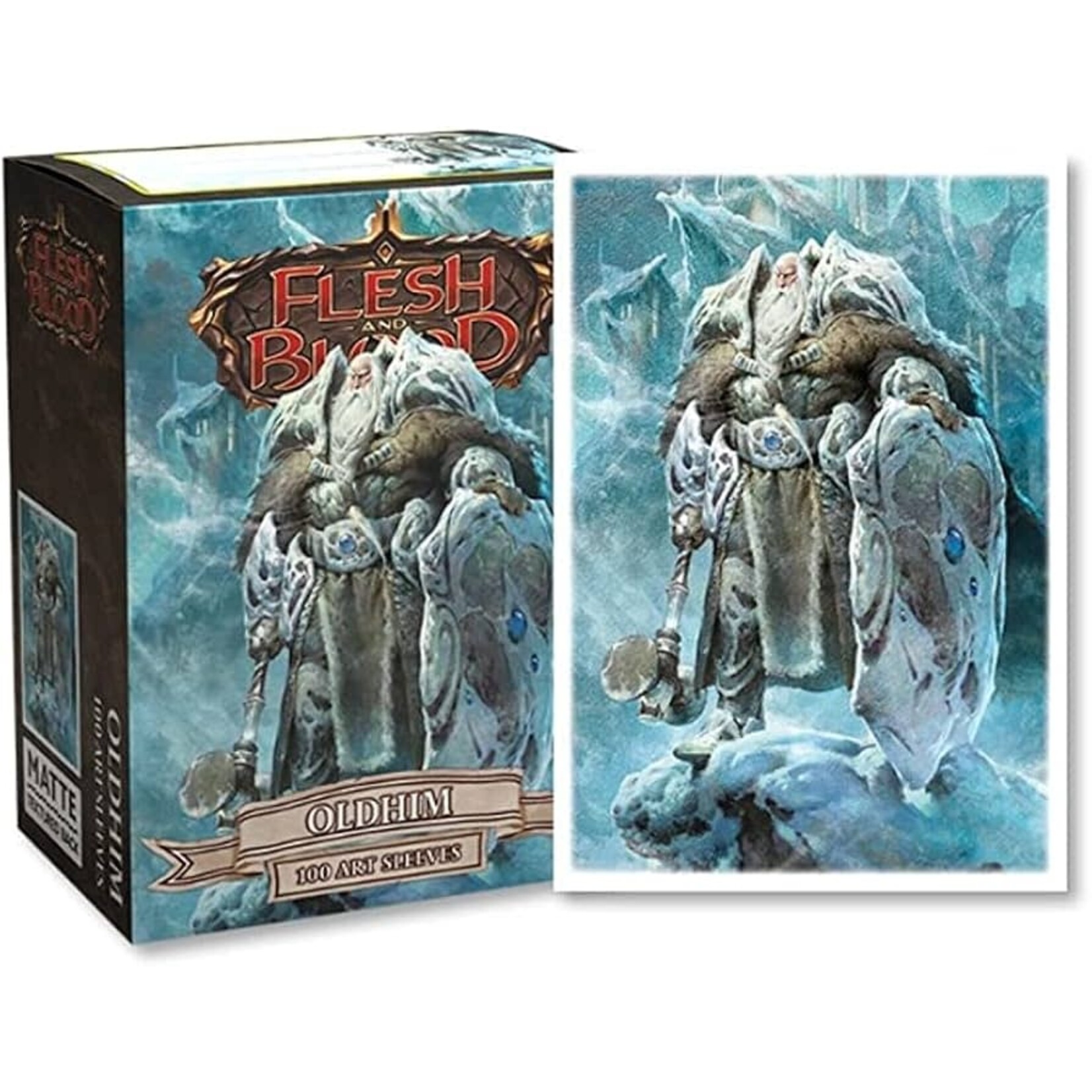 Arcane Tinmen Dragon Shield Sleeves: Standard- Matte 'Flesh & Blood Oldhim' Art (100 ct.)