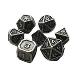 Old School Dice Old School 7 Piece DnD RPG Metal Dice Set: Dwarven Forged - Ancient Silver