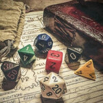 Nostalgia Opaque GM & Beginner Player Polyhedral 7-Dice Set