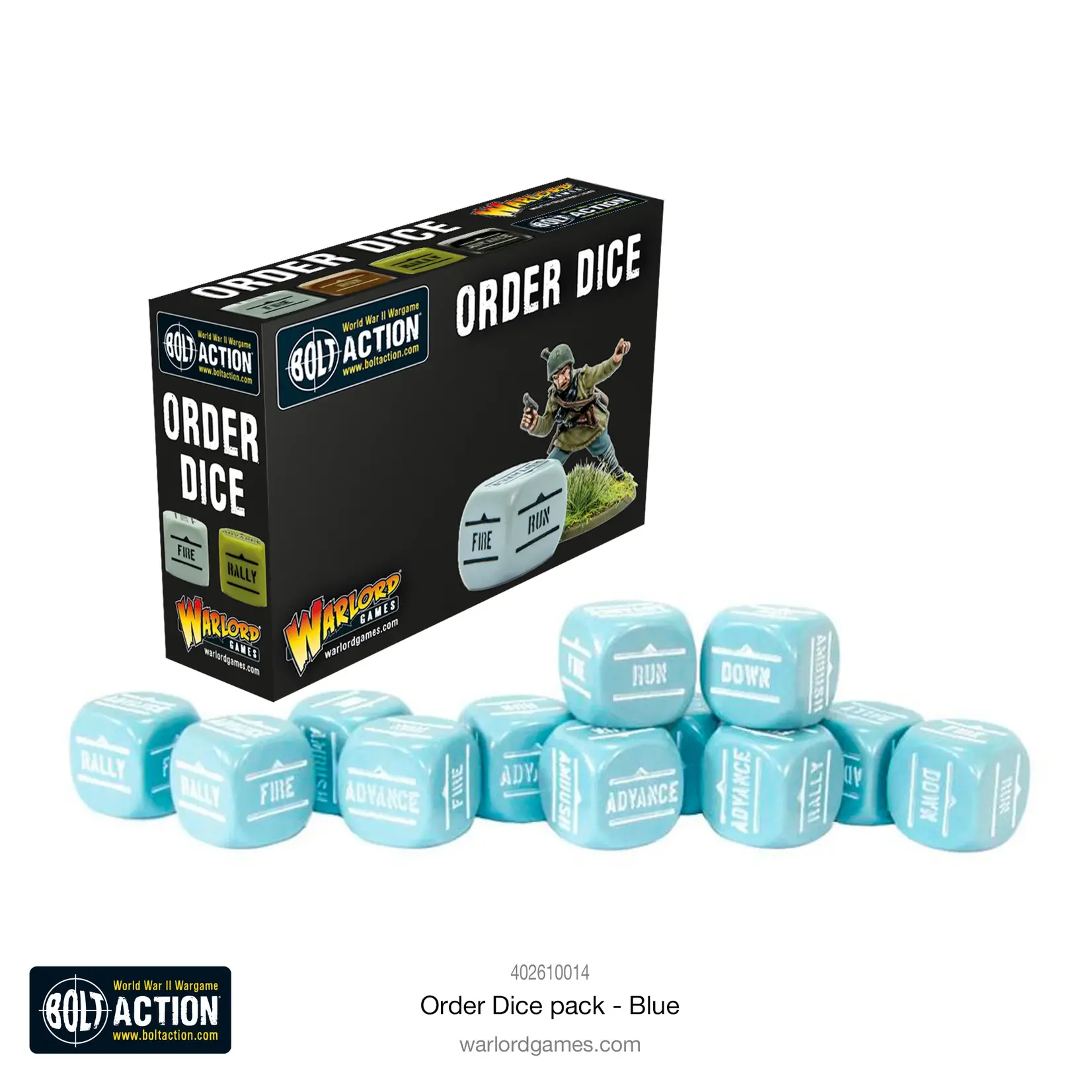 Warlord Bolt Action: Orders Dice pack - Blue