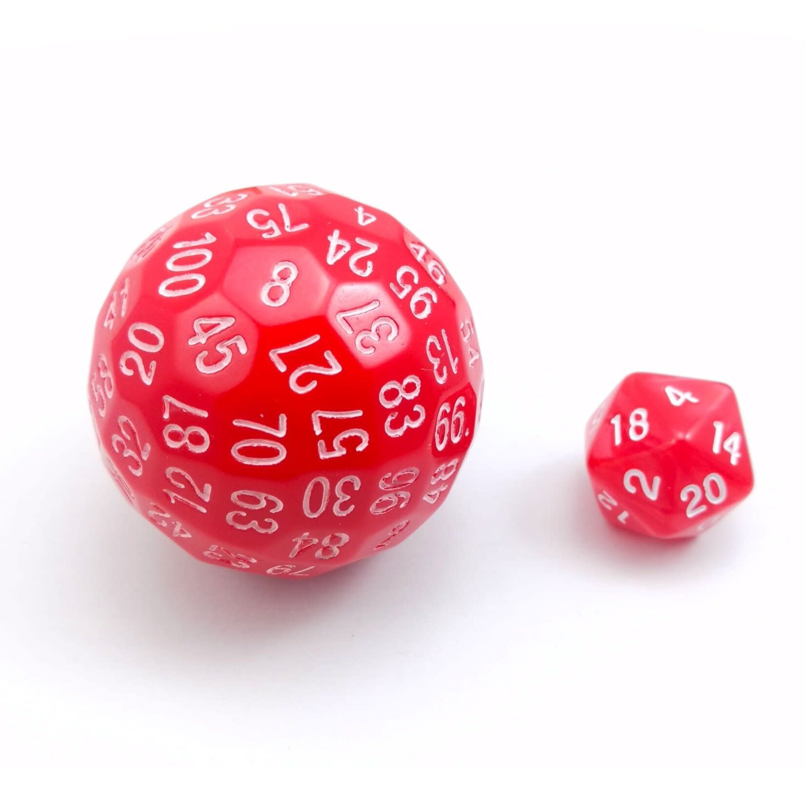 Critical Hit Collectables Single Red D100 Opaque Polyhedral Die with White Numbers for RPGS