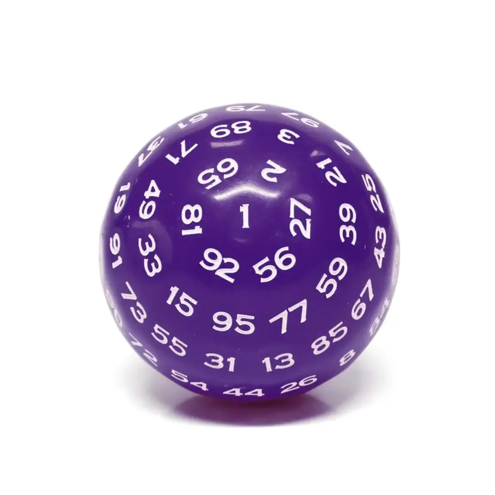 Critical Hit Collectables Single Purple D100 Opaque Polyhedral Die with White Numbers for RPGS