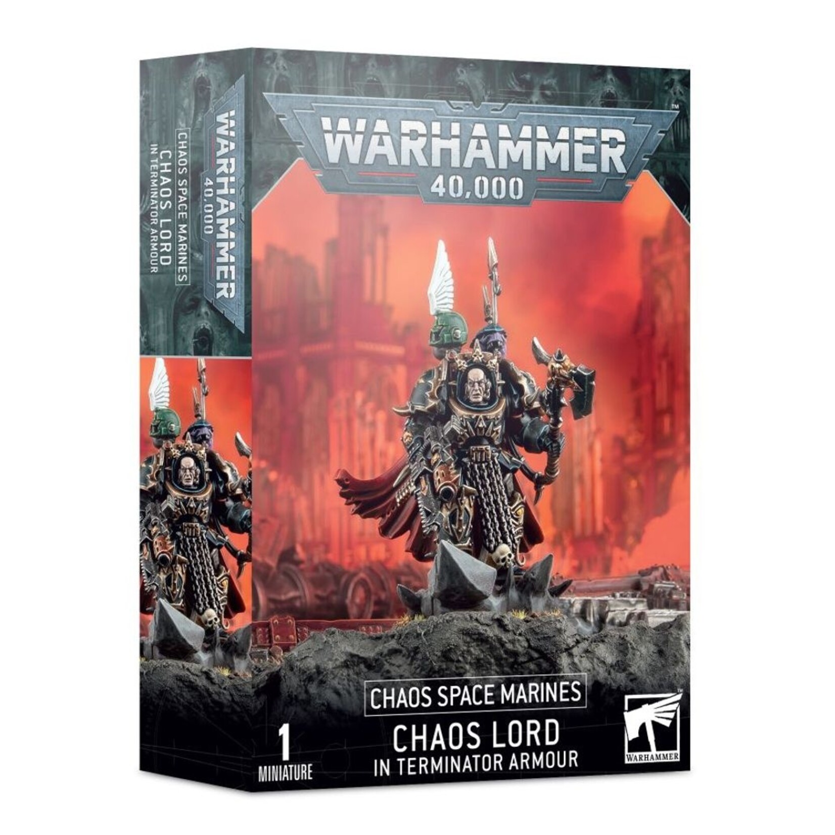 Games Workshop Chaos Space Marines: Chaos Lord In Terminator Armour