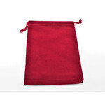 Chessex Dice Bag Suedecloth (L) Red 5" x 7 1/2" velvet