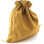 Koplow Games 7" x 8" x 5" Leather Bag Tan Rounded Bottom