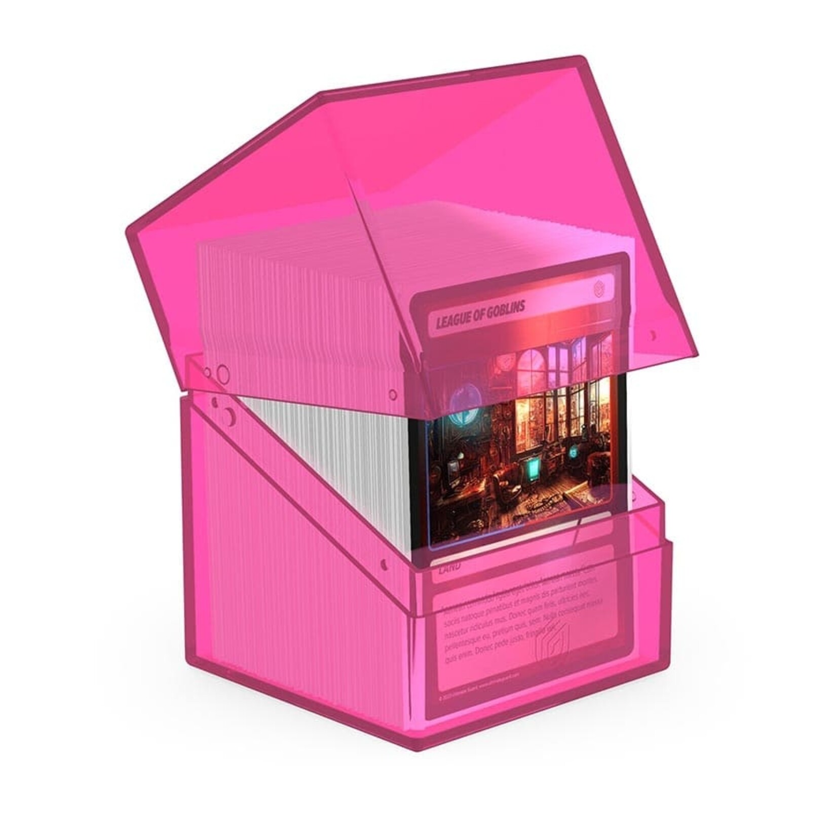 Ultimate Guard Deck Case 100 Boulder: Clear Rhodonite