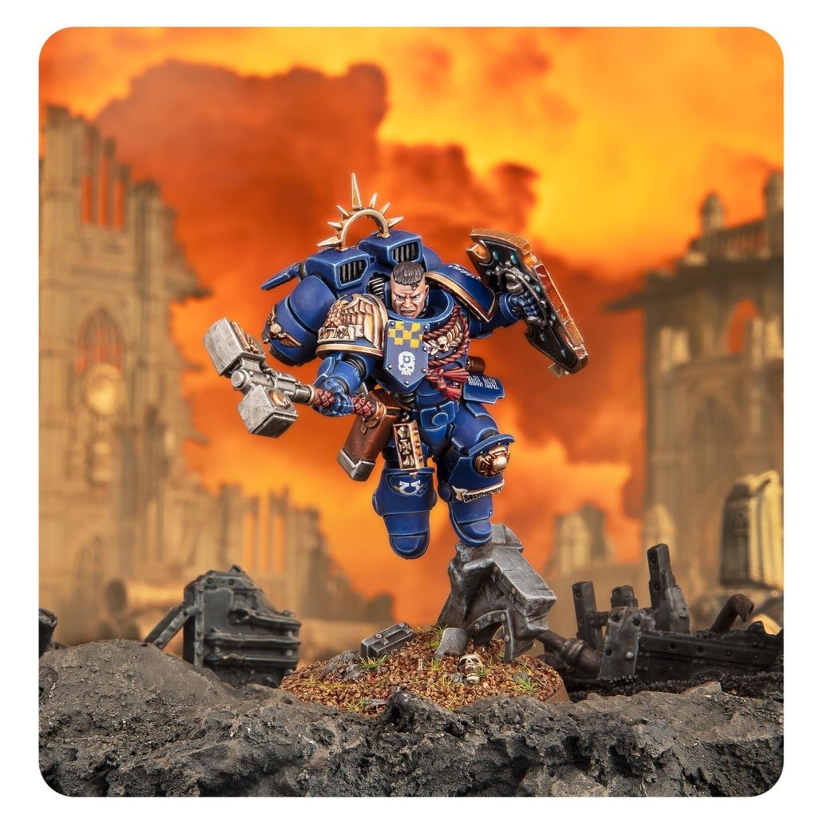 Games Workshop Space Marines: Captain with Jump Pack & Relic Shield