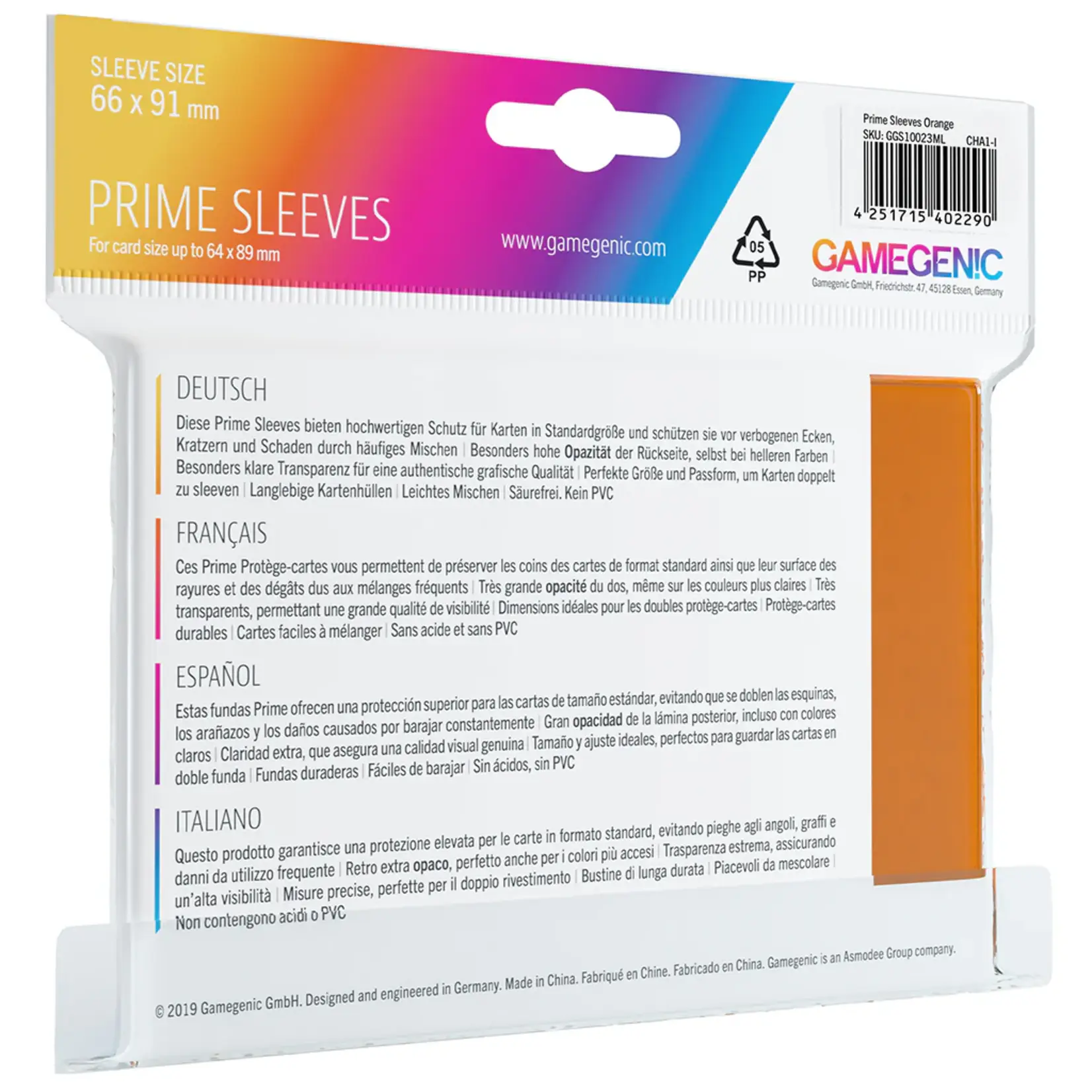 Prime Sleeves: Orange