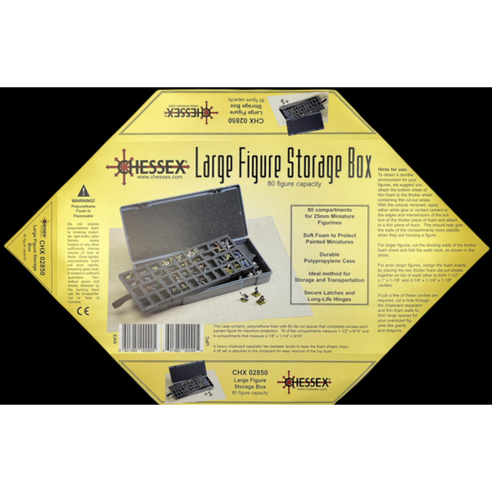 Chessex Figure Storage Box (L) for 25mm Humanoids