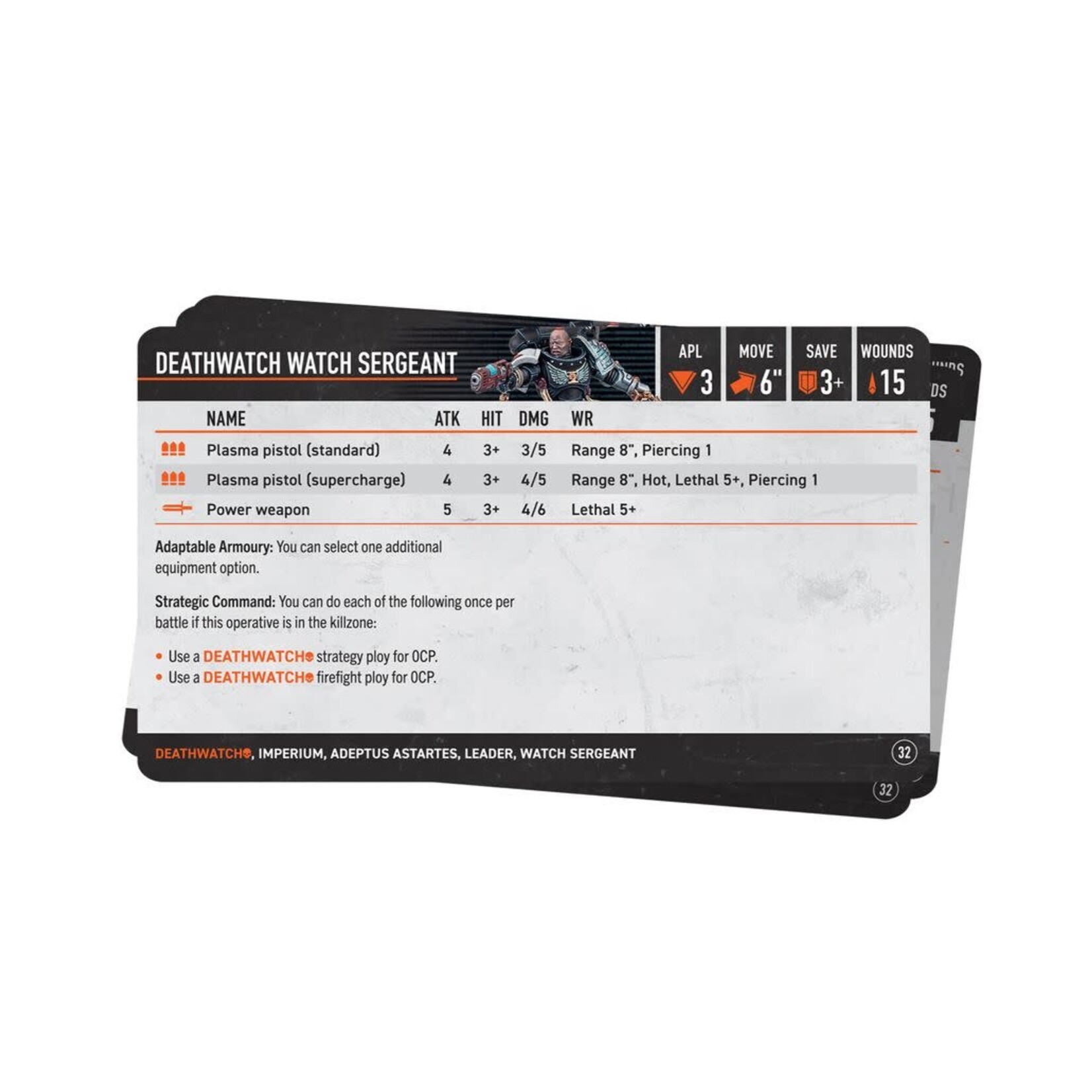 Games Workshop Kill Team Datacards: Deathwatch