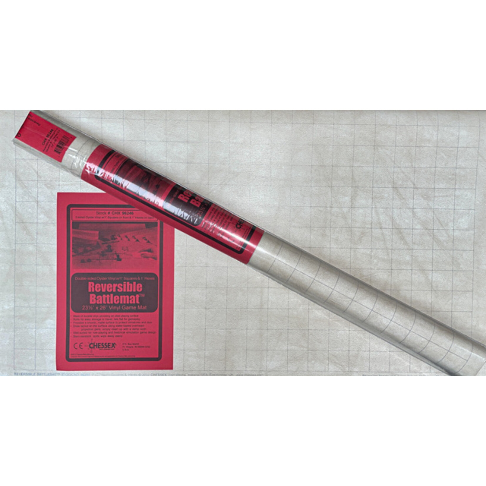 Chessex Battlemat: 1in Reversible Squares-Hexes