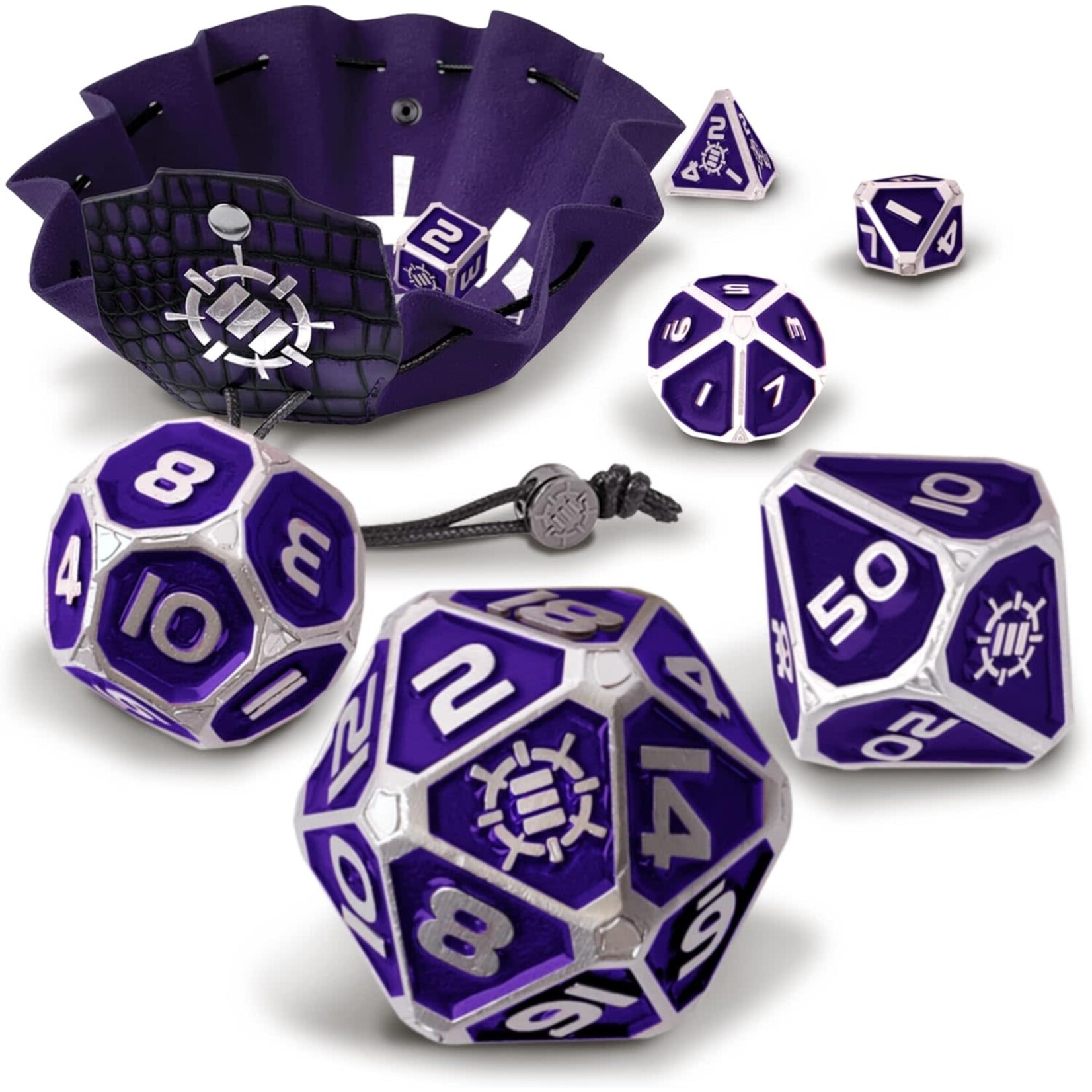 Metal Dice Set: Dragon Purple (7)