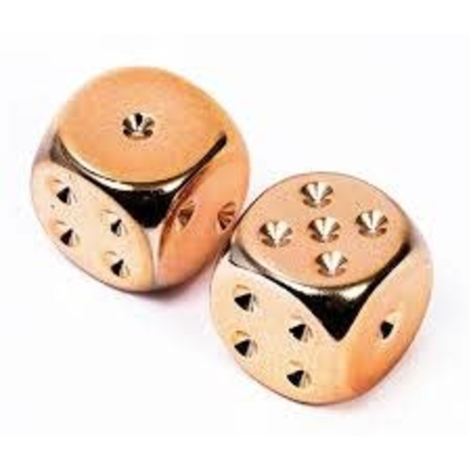 Chessex Copper Metallic Colored 16mm D6 Dice Pair