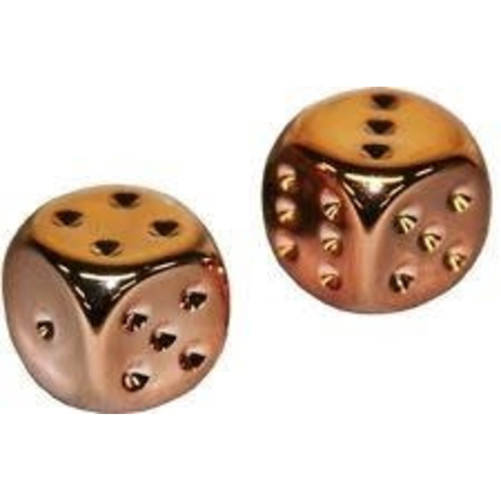 Chessex Copper Metallic Colored 16mm D6 Dice Pair