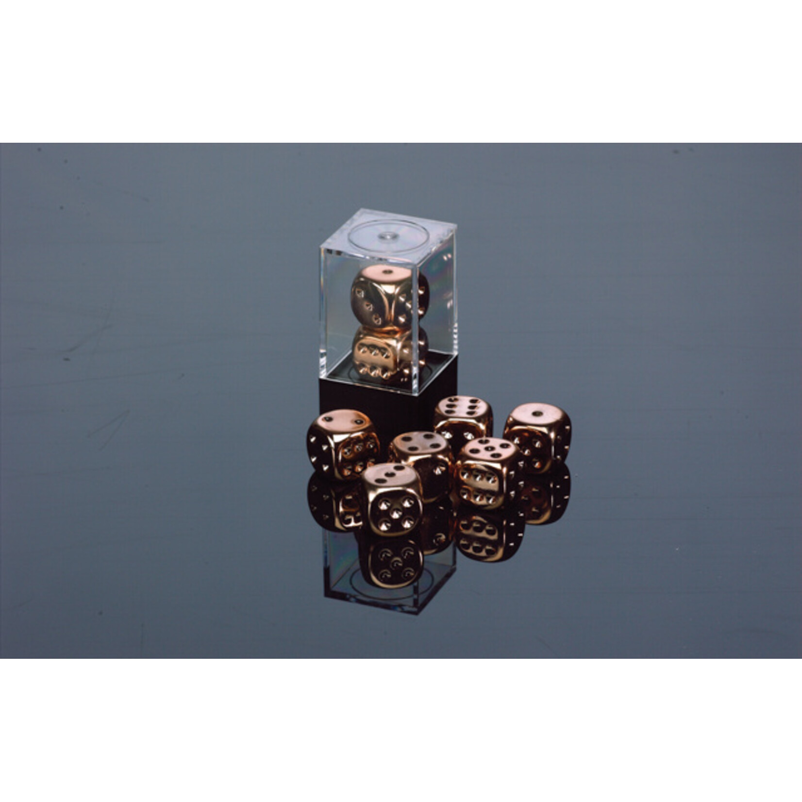 Chessex Copper Metallic Colored 16mm D6 Dice Pair