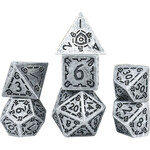 Sirius Dice RPG Dice Set (7): Illusory Metal - Silver