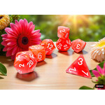 Chessex Festive Mega-hedral Dahlia/white Luminary 7-Die Set