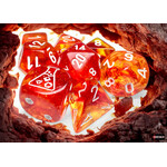 Chessex Nebula Molten/white Luminary™ Polyhedral 7-Dice Set (with bonus die)