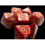 Chessex Scarab Mini-hedral Scarlet/gold 7-Die Set