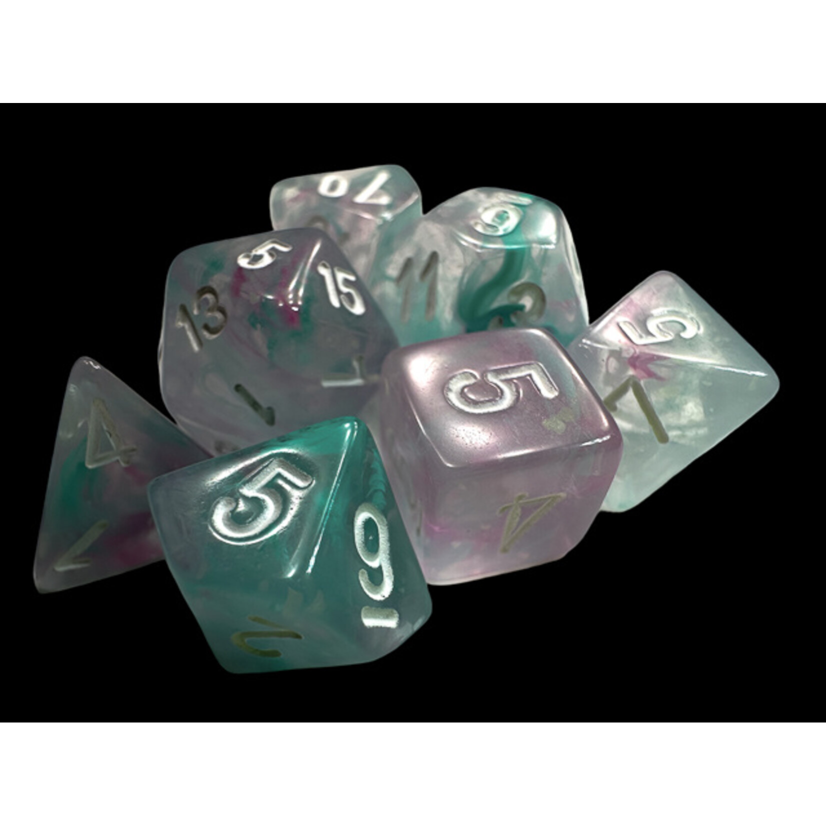 Chessex Nebula Mini-hedral Wisteria/white 7-Die set